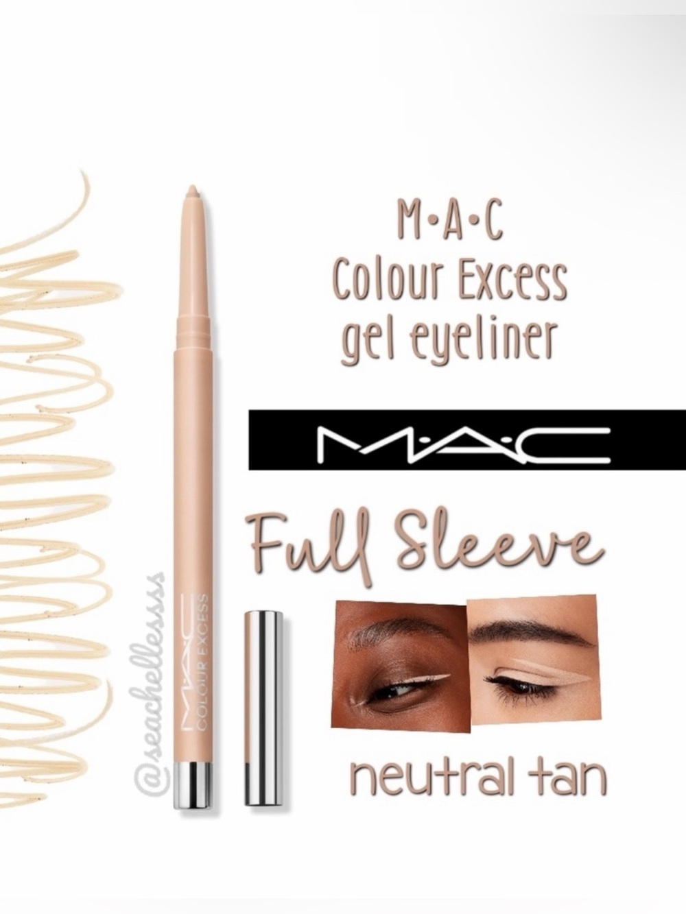 MAC Colour Excess Gel Eyeliner Full Sleeve Neutral Tan Brand New In Box